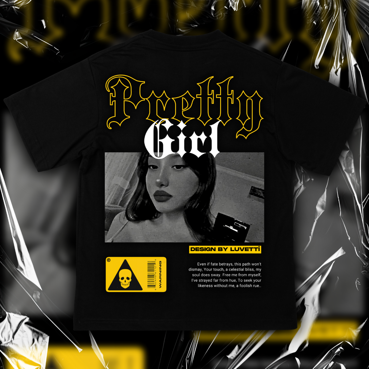 Luvetti™ Pretty Poison Kişiye Özel Tasarım Oversize T-Shirt